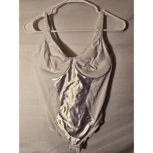 Sweet Nothings Bodysuit Shapewear Underwire Bra Womens Large SIze 38C white